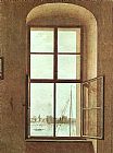 Caspar David Friedrich Canvas Paintings - View from the Painter's Studio